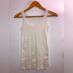 Brandy White Heart eyelet Tank